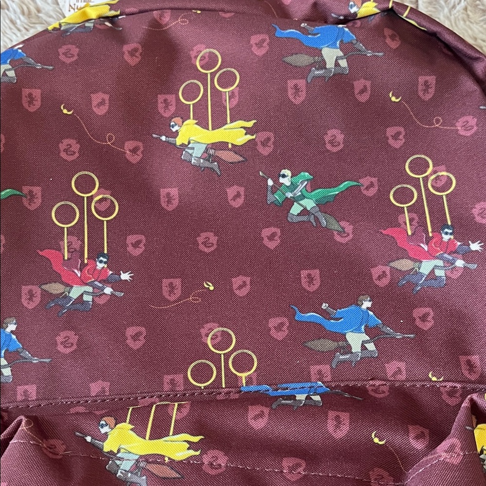 Loungefly Harry Potter Backpack NWT Back to School Collegiate whimsy wizard cult - Picture 4 of 9